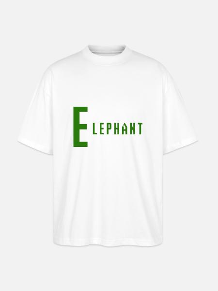 Elephant - Stanley/Stella Oversized Unisex Bio T-Shirt Blaster 2.0 - Weiß