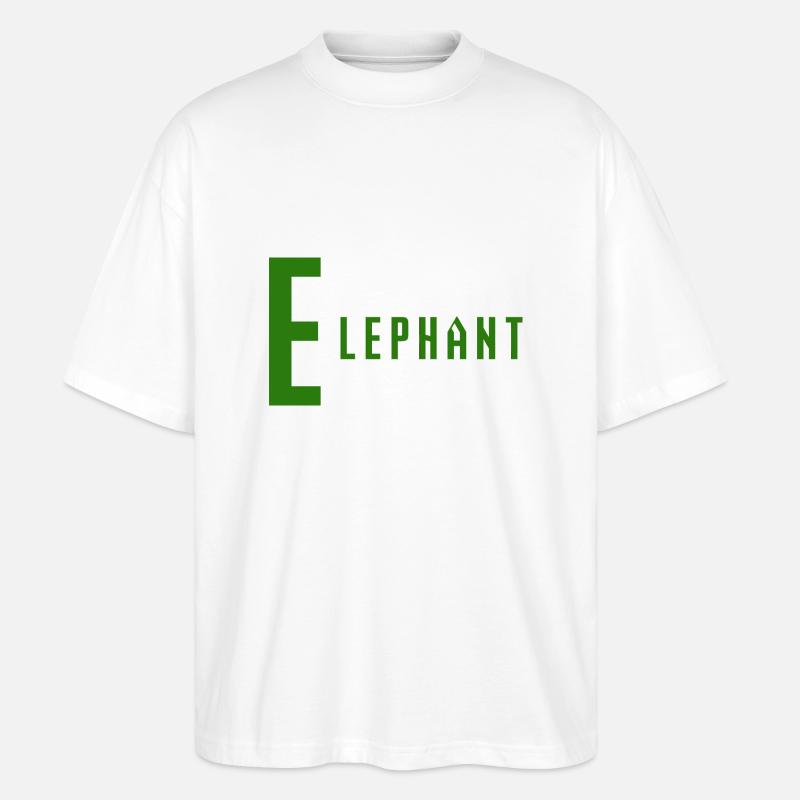 Elephant - Stanley/Stella Oversized Unisex Bio T-Shirt Blaster 2.0 - Weiß