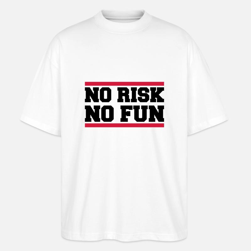 no_risk_no_fun_ay2 - T-shirt bio Blaster 2.0 coupe oversize Stanley/Stella Unisexe - blanc