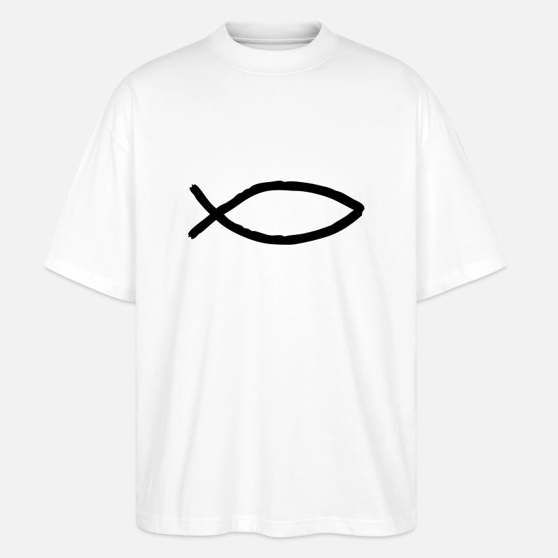 fisch_symbol - T-shirt bio Blaster 2.0 coupe oversize Stanley/Stella Unisexe - blanc