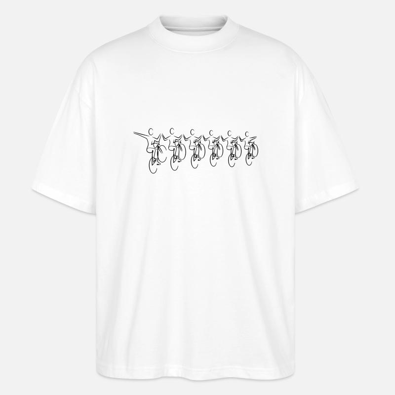 6er Kunstradsport 005 - Stanley/Stella Oversized Unisex Bio T-Shirt Blaster 2.0 - Weiß