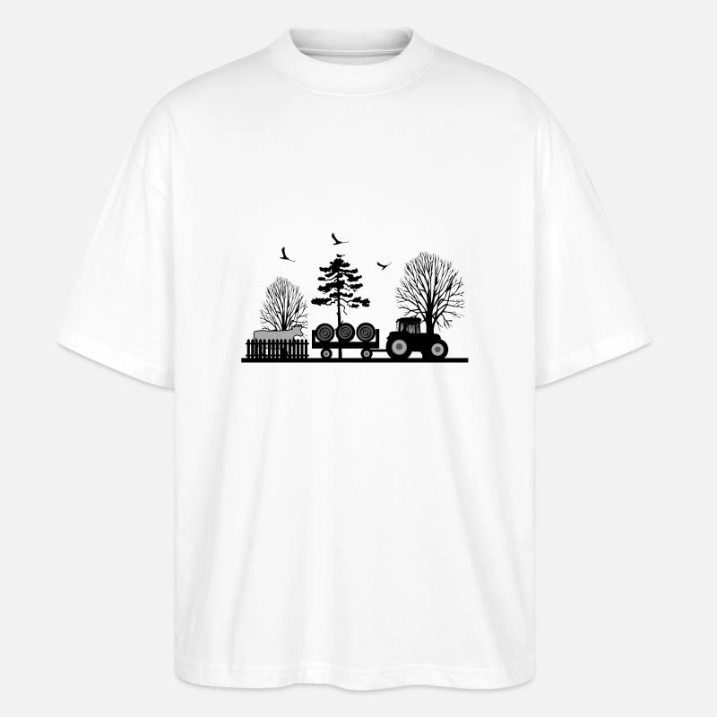 Traktor - Stanley/Stella Oversized Unisex Bio T-Shirt Blaster 2.0 - Weiß