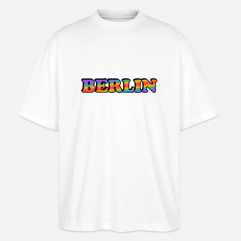 Schwules Berlin - Stanley/Stella Oversized Unisex Bio T-Shirt Blaster 2.0 - Weiß