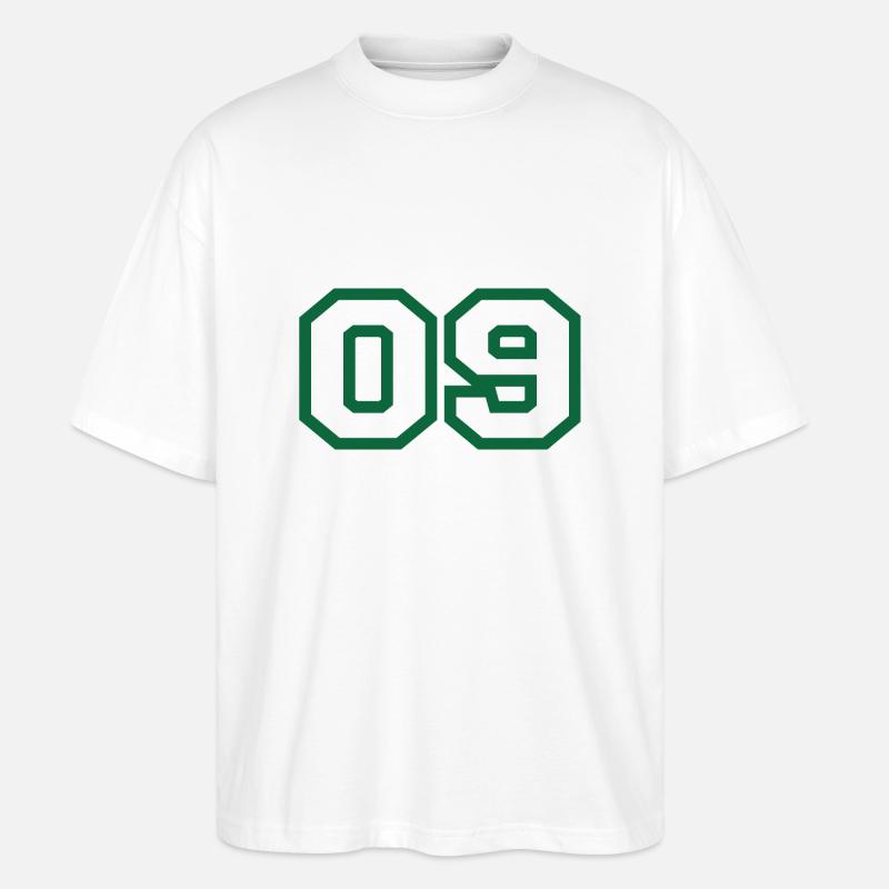 Numéro 9 sport vert - T-shirt bio Blaster 2.0 coupe oversize Stanley/Stella Unisexe - blanc