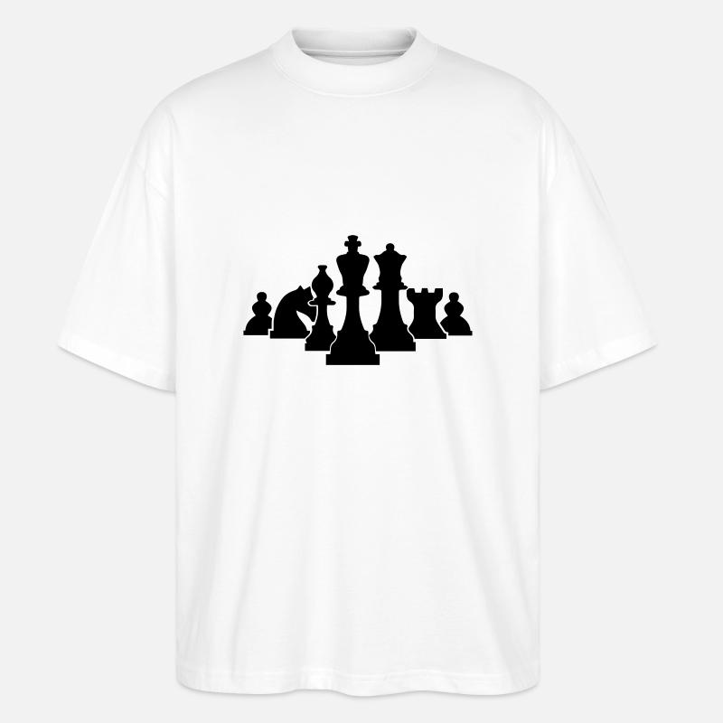 schach figuren - Stanley/Stella Oversized Unisex Bio T-Shirt Blaster 2.0 - Weiß