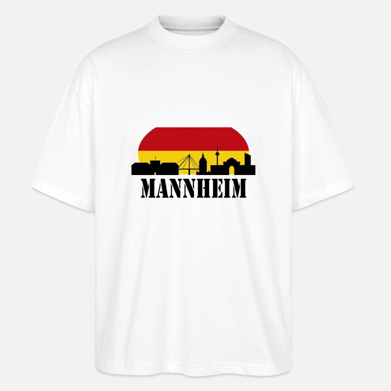 Mannheim Monnem Mannheimat - Stanley/Stella Oversized Unisex Bio T-Shirt Blaster 2.0 - Weiß