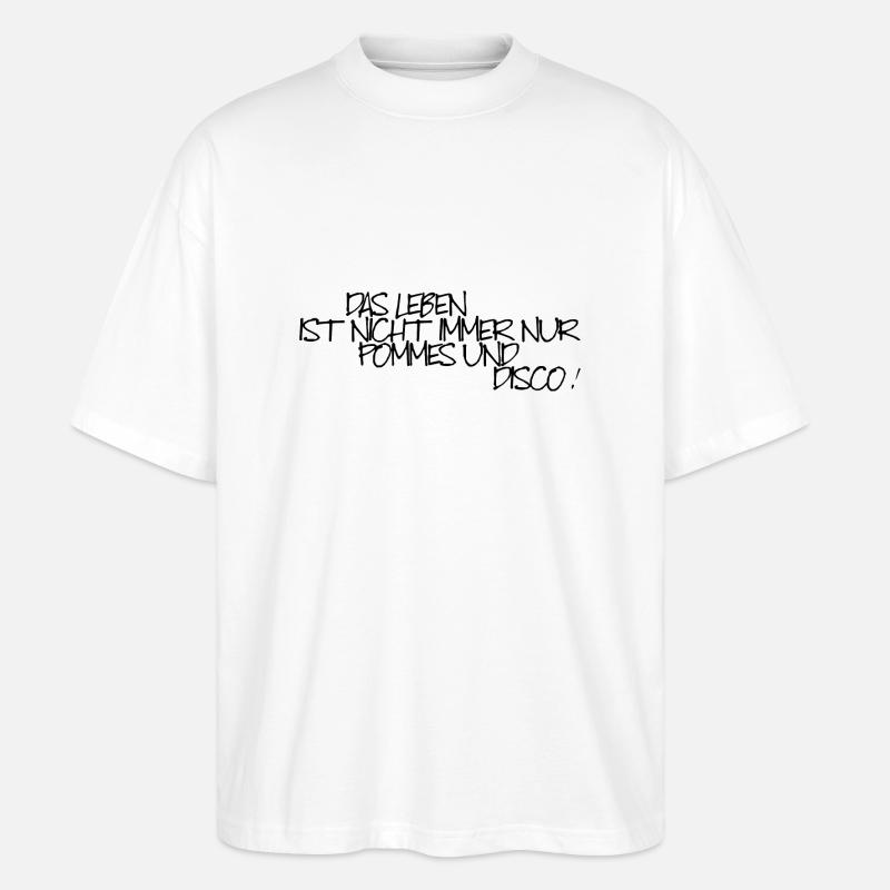 Pommes und Disco - Stanley/Stella Oversized Unisex Bio T-Shirt Blaster 2.0 - Weiß