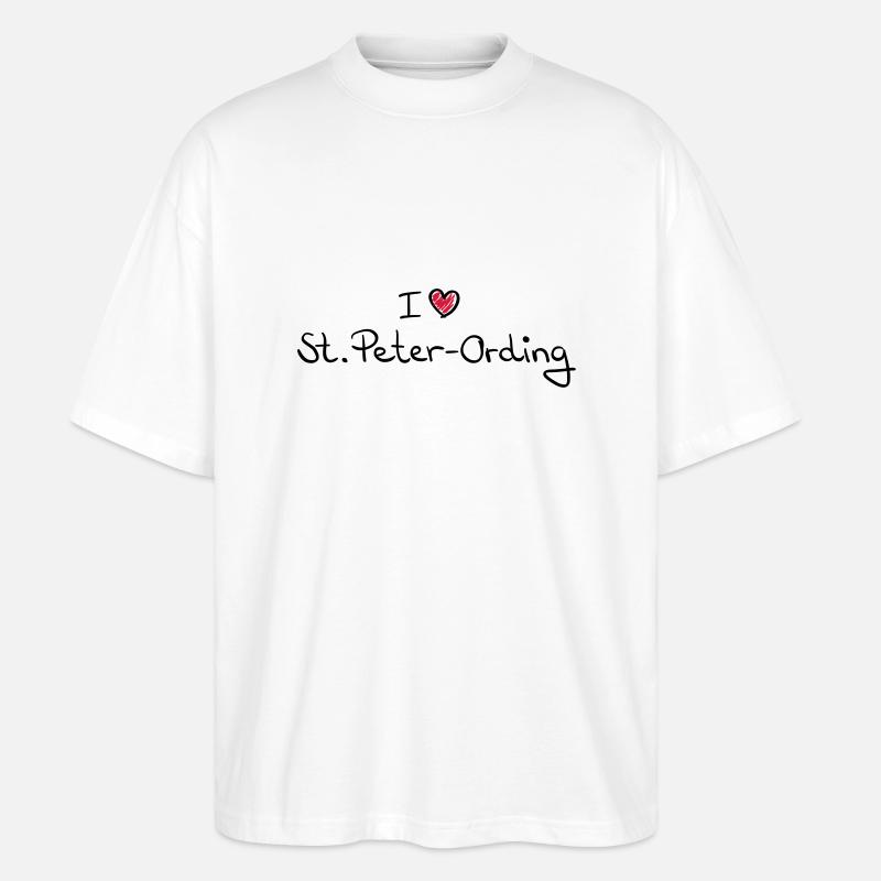 i_love_st_peter_ording__f2 - Stanley/Stella Oversized Unisex Bio T-Shirt Blaster 2.0 - Weiß