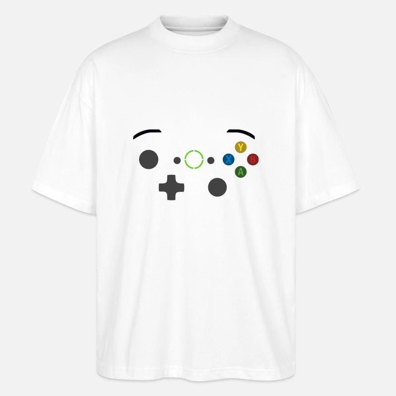 Manette de jeux vidéo 3 - T-shirt bio Blaster 2.0 coupe oversize Stanley/Stella Unisexe - blanc
