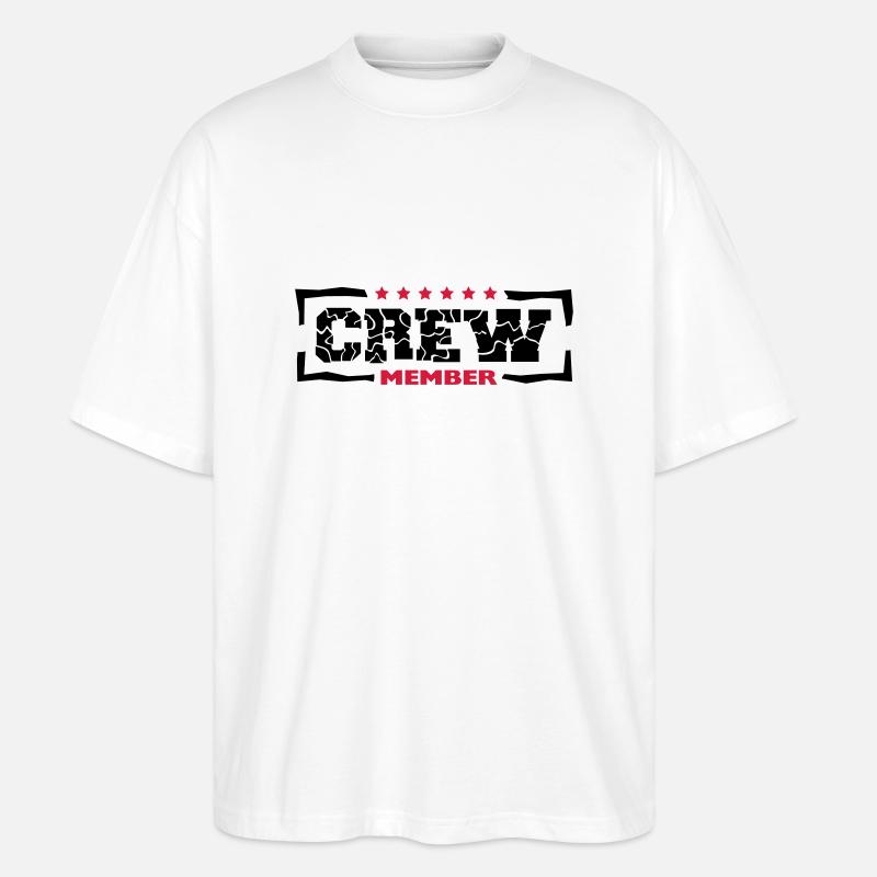 Crew Member Design - T-shirt bio Blaster 2.0 coupe oversize Stanley/Stella Unisexe - blanc