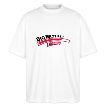 big_brother_loading_002 - Stanley/Stella Oversized Unisex Bio T-Shirt Blaster 2.0 - Weiß - Vorne - Alina (178cm) & Michal (187cm)