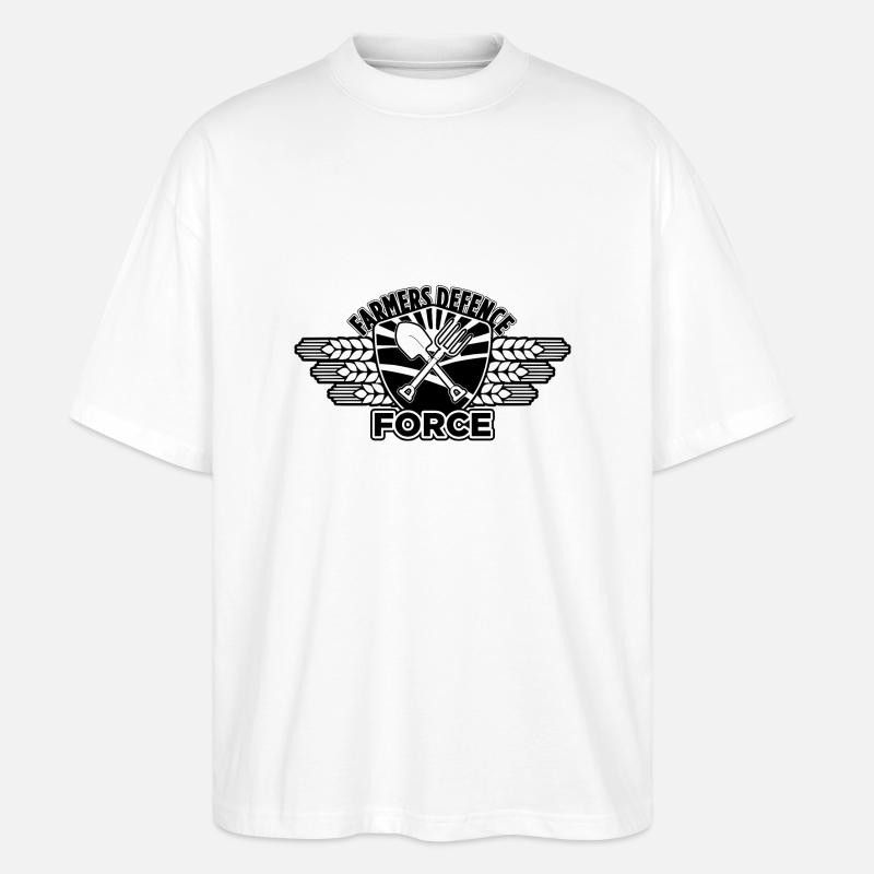 Farmers Defence Force - Stanley/Stella Oversized Unisex Bio T-Shirt Blaster 2.0 - Weiß