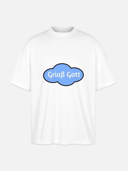 Griaß Gott - Stanley/Stella Oversized Unisex Bio T-Shirt Blaster 2.0 - Weiß