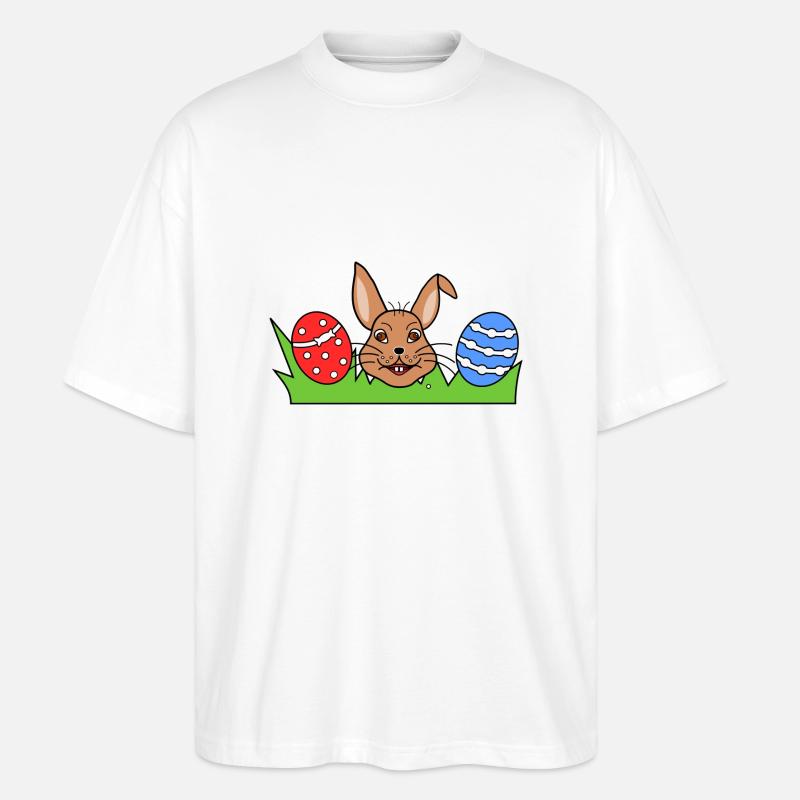 Happy Easter Eggs - Stanley/Stella Oversized Unisex Bio T-Shirt Blaster 2.0 - Weiß