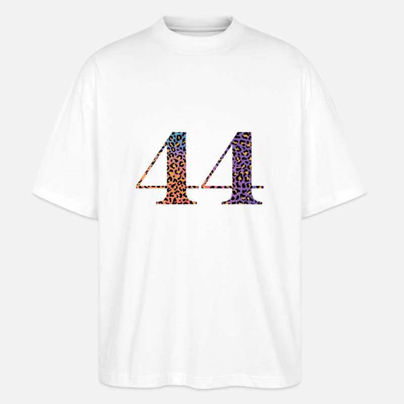44e anniversaire léopard - T-shirt bio Blaster 2.0 coupe oversize Stanley/Stella Unisexe - blanc