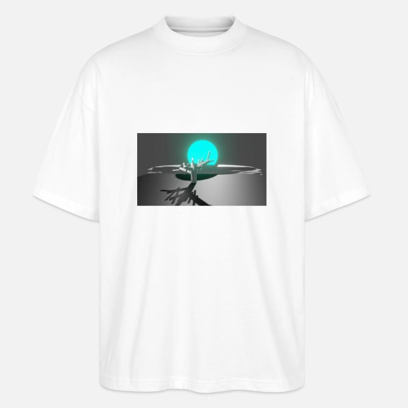 Sonne und Baum - Stanley/Stella Oversized Unisex Bio T-Shirt Blaster 2.0 - Weiß