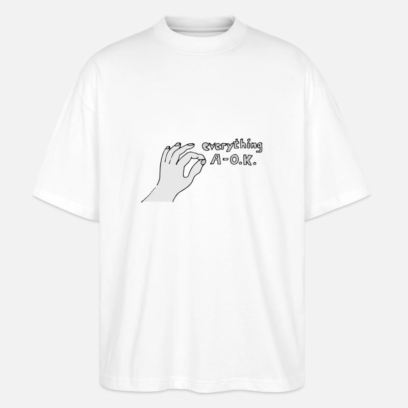 Everything A OK - Stanley/Stella Oversized Unisex Bio T-Shirt Blaster 2.0 - Weiß