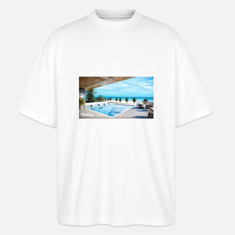 Pool und Strand - Stanley/Stella Oversized Unisex Bio T-Shirt Blaster 2.0 - Weiß