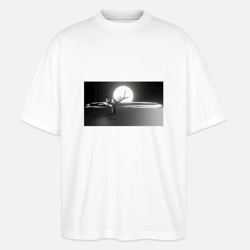 Sonne und Baum - Stanley/Stella Oversized Unisex Bio T-Shirt Blaster 2.0 - Weiß