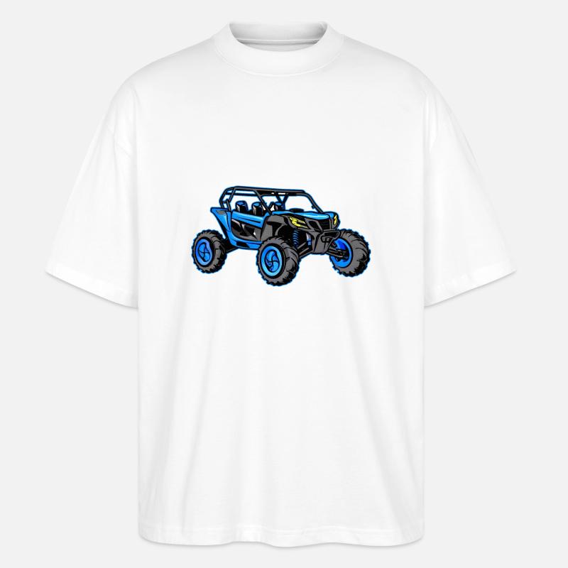 Offroad Buggy Blau - Stanley/Stella Oversized Unisex Bio T-Shirt Blaster 2.0 - Weiß