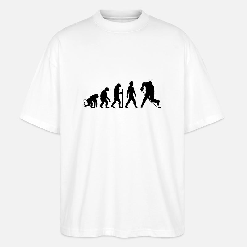 hockey evolution - Stanley/Stella Oversized Unisex Bio T-Shirt Blaster 2.0 - Weiß