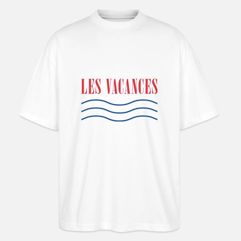 les vacances - Stanley/Stella Oversized Unisex Bio T-Shirt Blaster 2.0 - Weiß