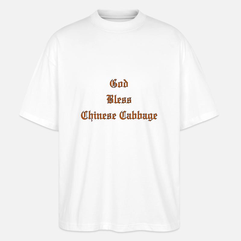 GodBlessChineseCabbage - Stanley/Stella Oversized Unisex Bio T-Shirt Blaster 2.0 - Weiß