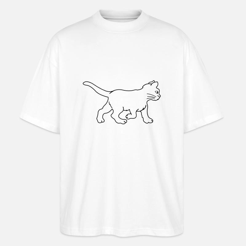 chat - T-shirt bio Blaster 2.0 coupe oversize Stanley/Stella Unisexe - blanc