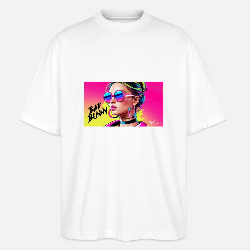 Bad Bunny Model Girl - Stanley/Stella Oversized Unisex Bio T-Shirt Blaster 2.0 - Weiß