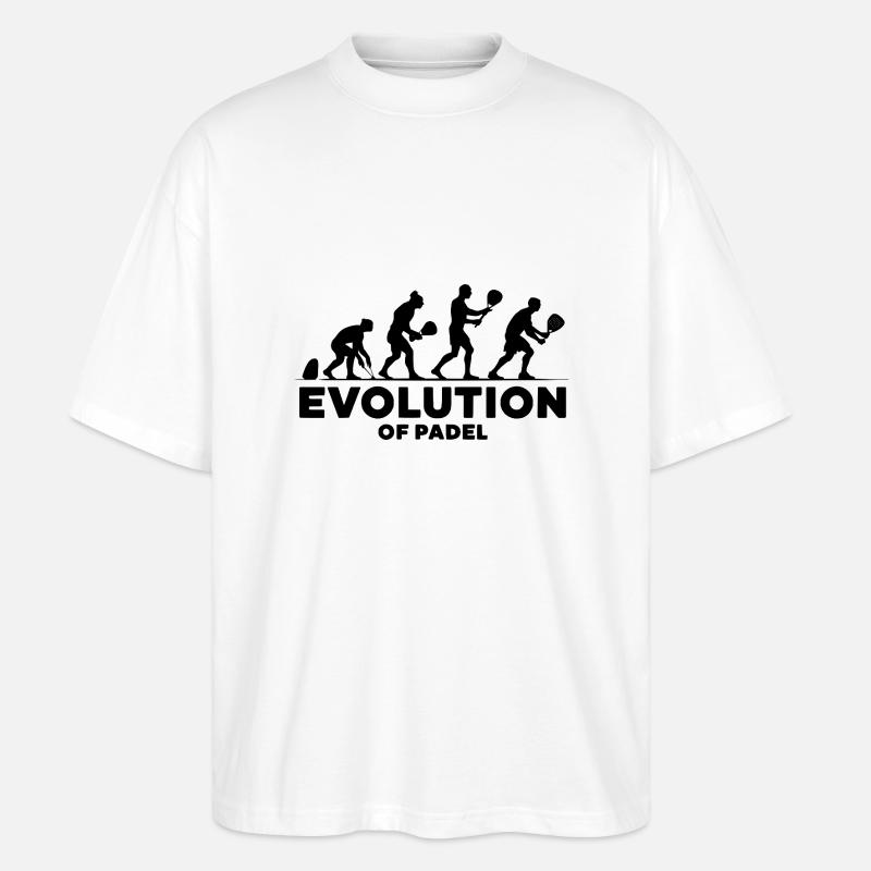 Evolution of padel 2 - Stanley/Stella Oversized Unisex Bio T-Shirt Blaster 2.0 - Weiß