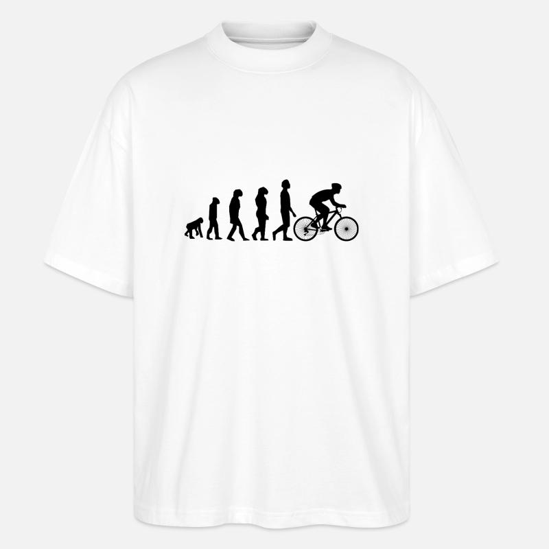 Evolution Fahrrad / Rennrad - Stanley/Stella Oversized Unisex Bio T-Shirt Blaster 2.0 - Weiß