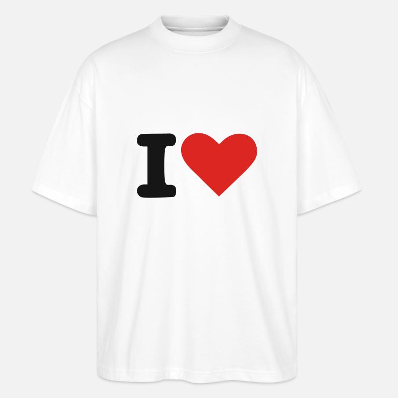 i-heart - Stanley/Stella Oversized Unisex Bio T-Shirt Blaster 2.0 - Weiß