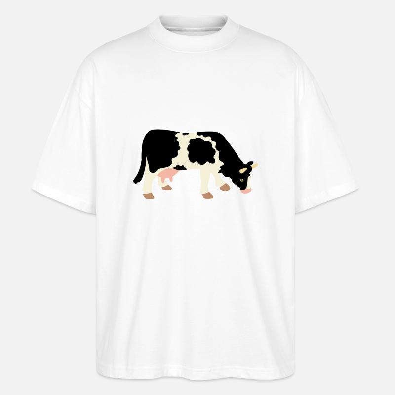 Kuh - Stanley/Stella Oversized Unisex Bio T-Shirt Blaster 2.0 - Weiß