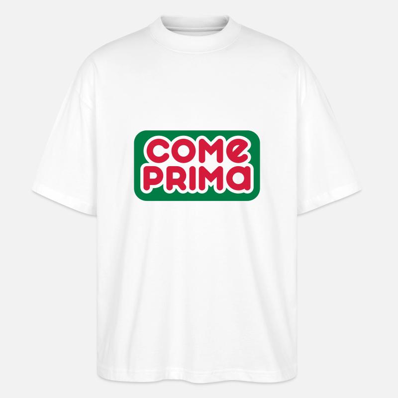 Come Prima - Anpassbare - Stanley/Stella Oversized Unisex Bio T-Shirt Blaster 2.0 - Weiß