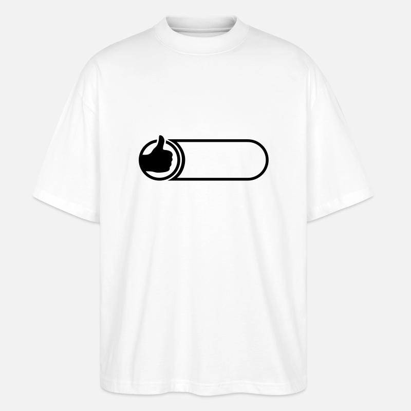 daumen_2___f1 - Stanley/Stella Oversized Unisex Bio T-Shirt Blaster 2.0 - Weiß