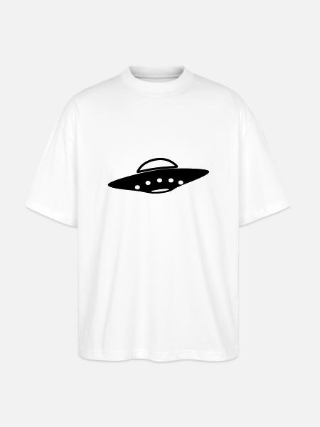 Fliegende Untertasse UFO - Stanley/Stella Oversized Unisex Organic T-shirt Blaster 2.0 - white