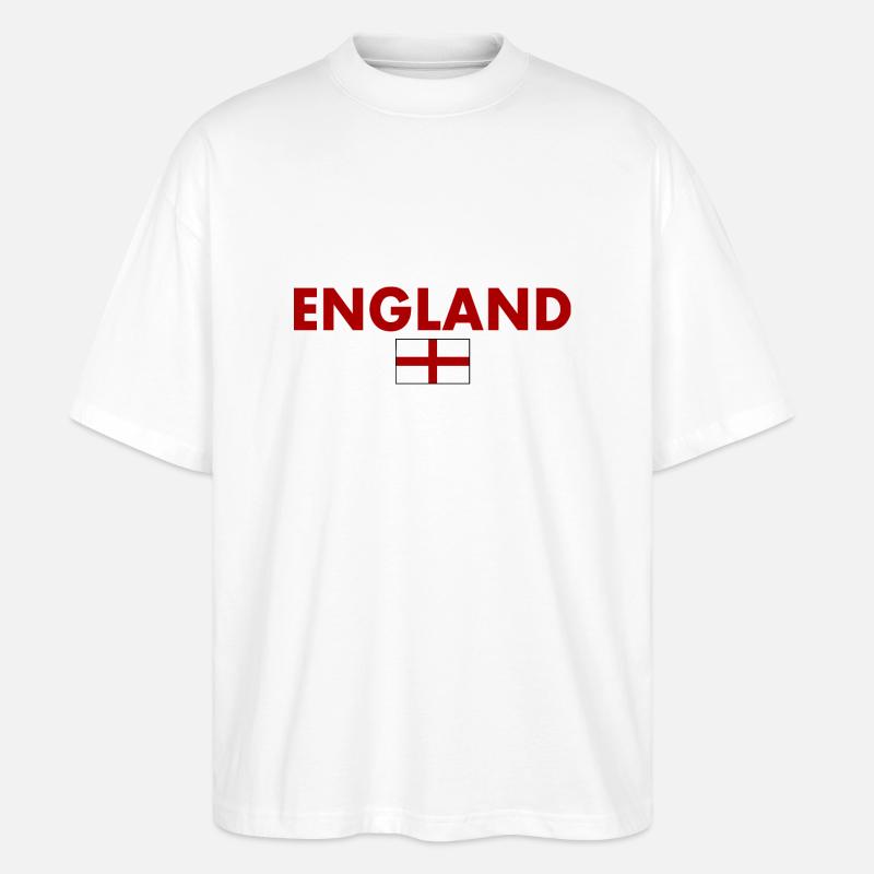 England - Stanley/Stella Oversized Unisex Bio T-Shirt Blaster 2.0 - Weiß