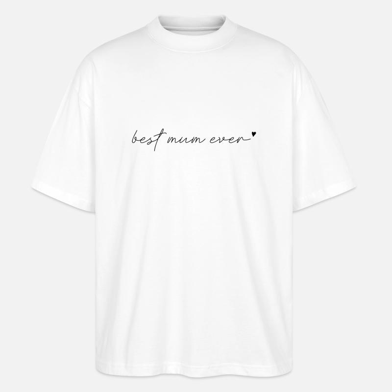 Mama Geschenk Beste Mama - Stanley/Stella Oversized Unisex Bio T-Shirt Blaster 2.0 - Weiß