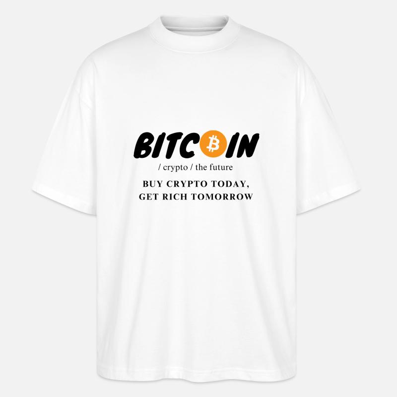Krypto Bitcoin The Future - Stanley/Stella Oversized Unisex Bio T-Shirt Blaster 2.0 - Weiß