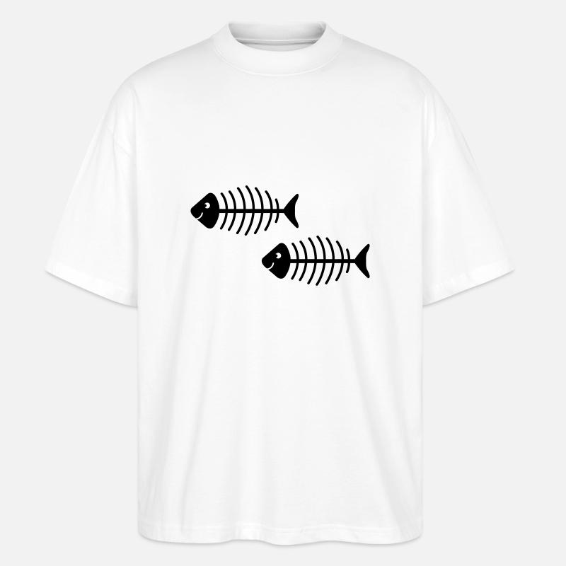 fischgrete 2 - Stanley/Stella Oversized Unisex Bio T-Shirt Blaster 2.0 - Weiß