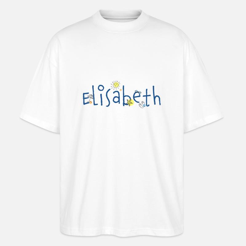 Elisabeth - Sonne, Strand, Urlaub - Stanley/Stella Oversized Unisex Bio T-Shirt Blaster 2.0 - Weiß