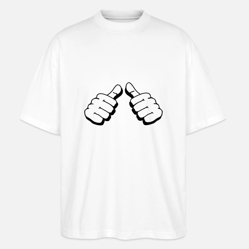 Ich ... Hands - Stanley/Stella Oversized Unisex Bio T-Shirt Blaster 2.0 - Weiß