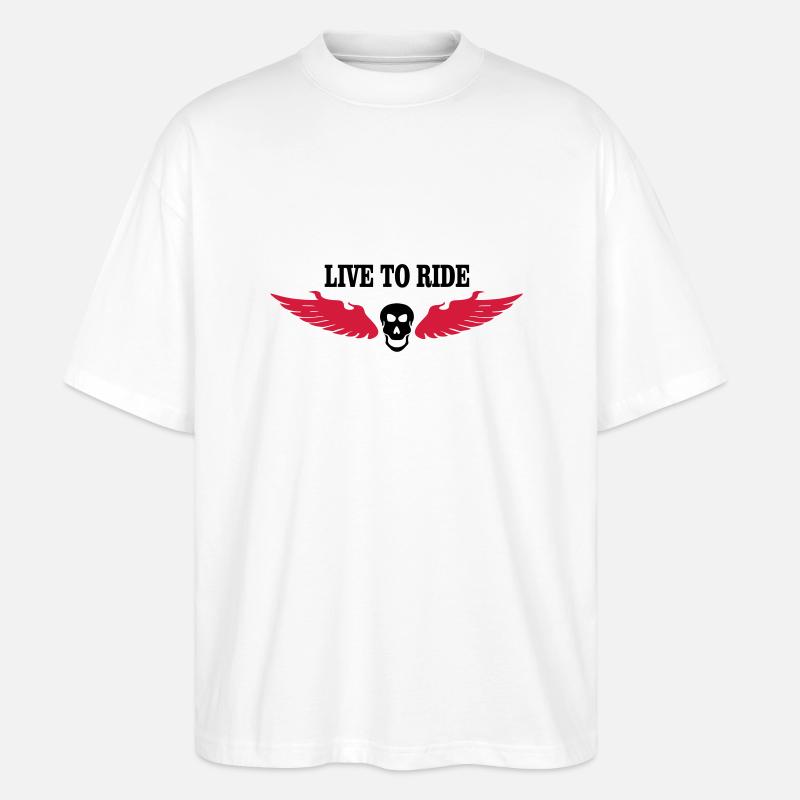 biker - T-shirt bio Blaster 2.0 coupe oversize Stanley/Stella Unisexe - blanc