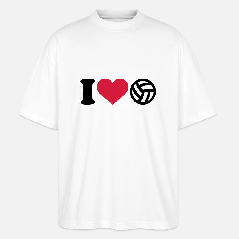 Volleyball - Stanley/Stella Oversized Unisex Bio T-Shirt Blaster 2.0 - Weiß