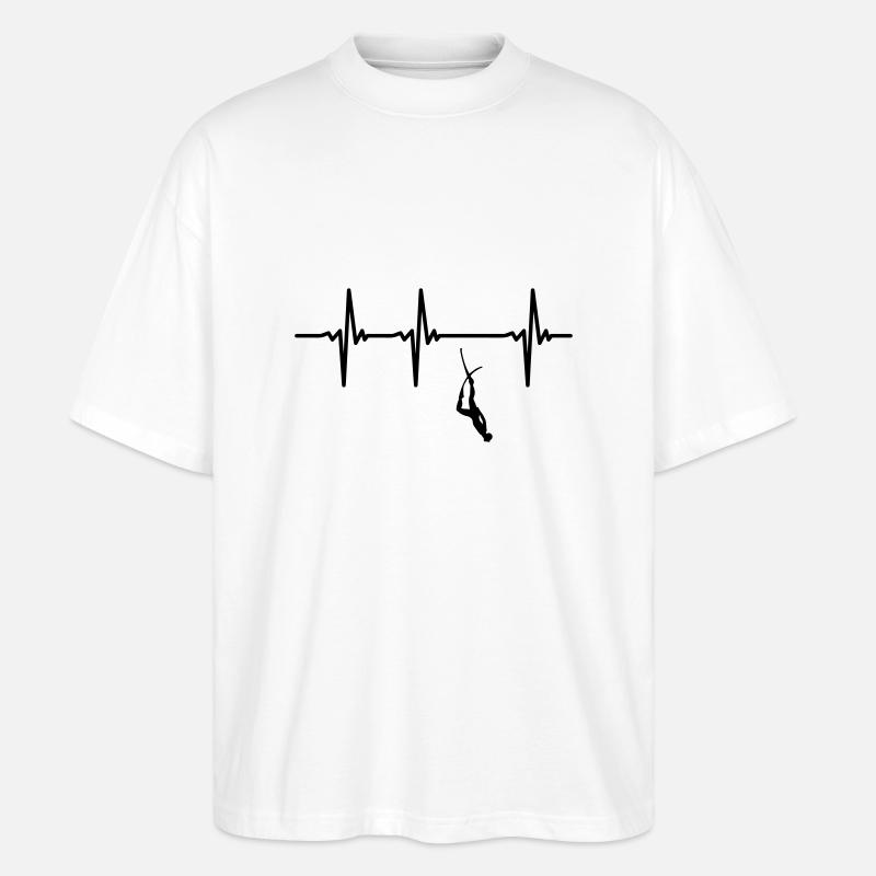 Herzschlag Apnoe - Stanley/Stella Oversized Unisex Bio T-Shirt Blaster 2.0 - Weiß