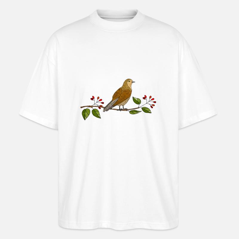 Vogel - Stanley/Stella Oversized Unisex Bio T-Shirt Blaster 2.0 - Weiß