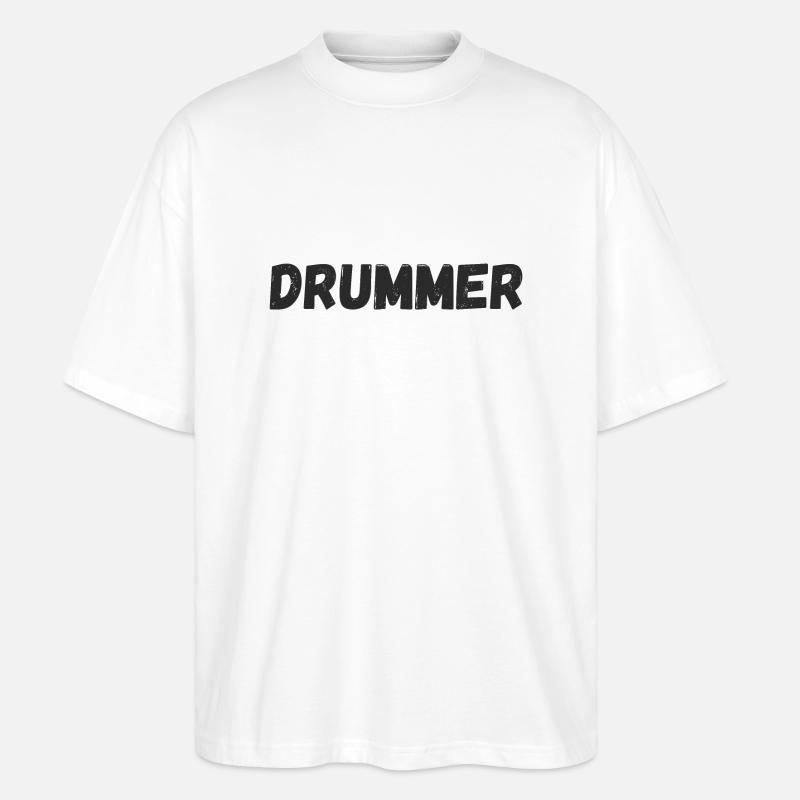 Schlagzeuger - Stanley/Stella Oversized Unisex Bio T-Shirt Blaster 2.0 - Weiß
