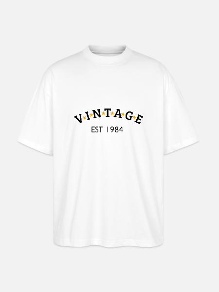 Jahrgang ist 1984 - Stanley/Stella Oversized Unisex Bio T-Shirt Blaster 2.0 - Weiß
