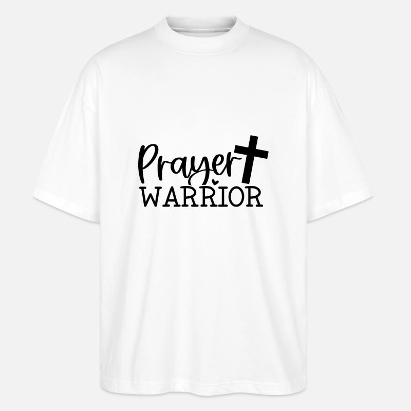 prayer warrior - Stanley/Stella Oversized Unisex Bio T-Shirt Blaster 2.0 - Weiß