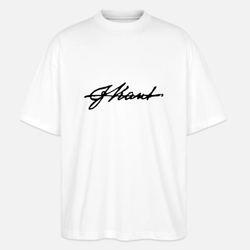 Immanuel Kant Unterschrift - Stanley/Stella Oversized Unisex Bio T-Shirt Blaster 2.0 - Weiß